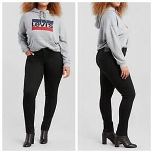 Levi's 711 Jeans Skinny Black Denim